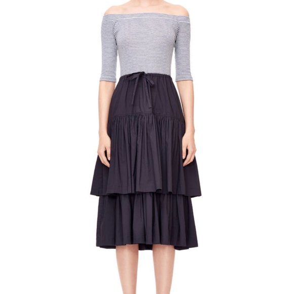 La Vie Rebecca Taylor Rib Jersey and Poplin Dress in size XS - Picture 1 of 11